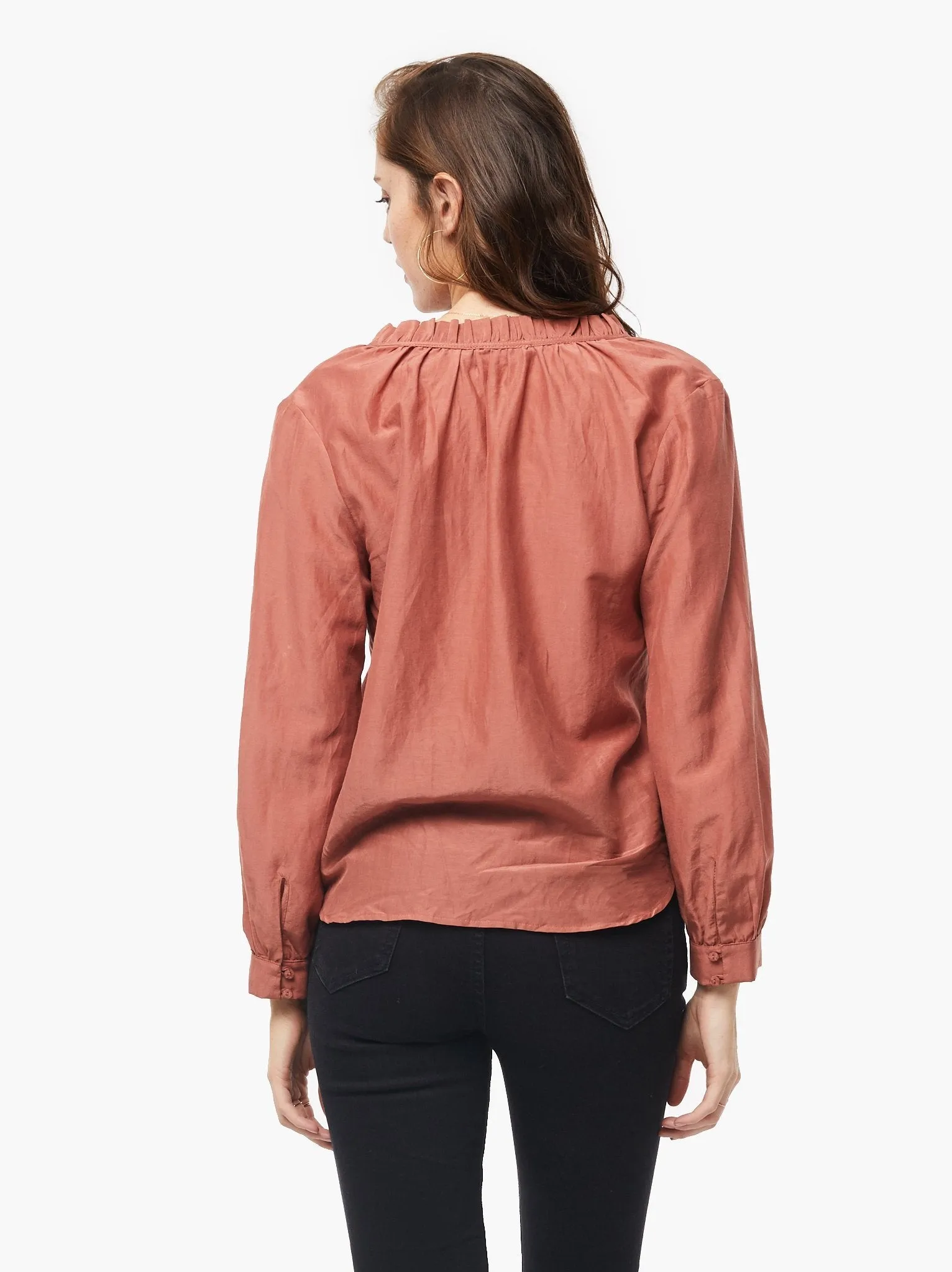 Sylvia Ruffle Neck Blouse