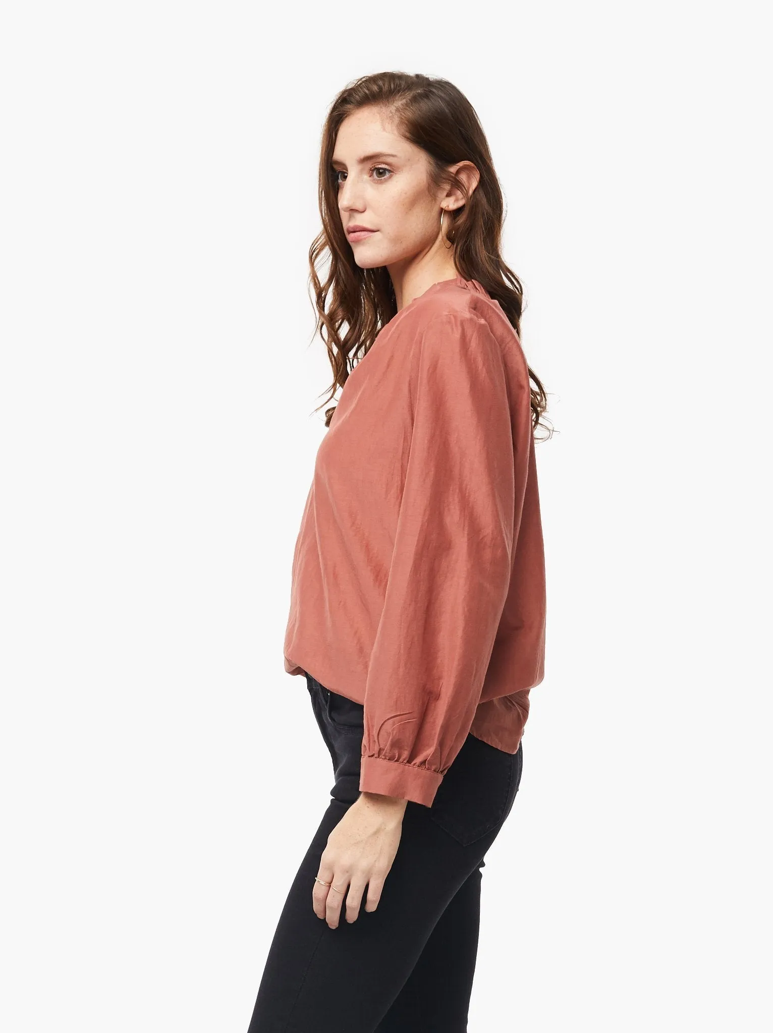 Sylvia Ruffle Neck Blouse