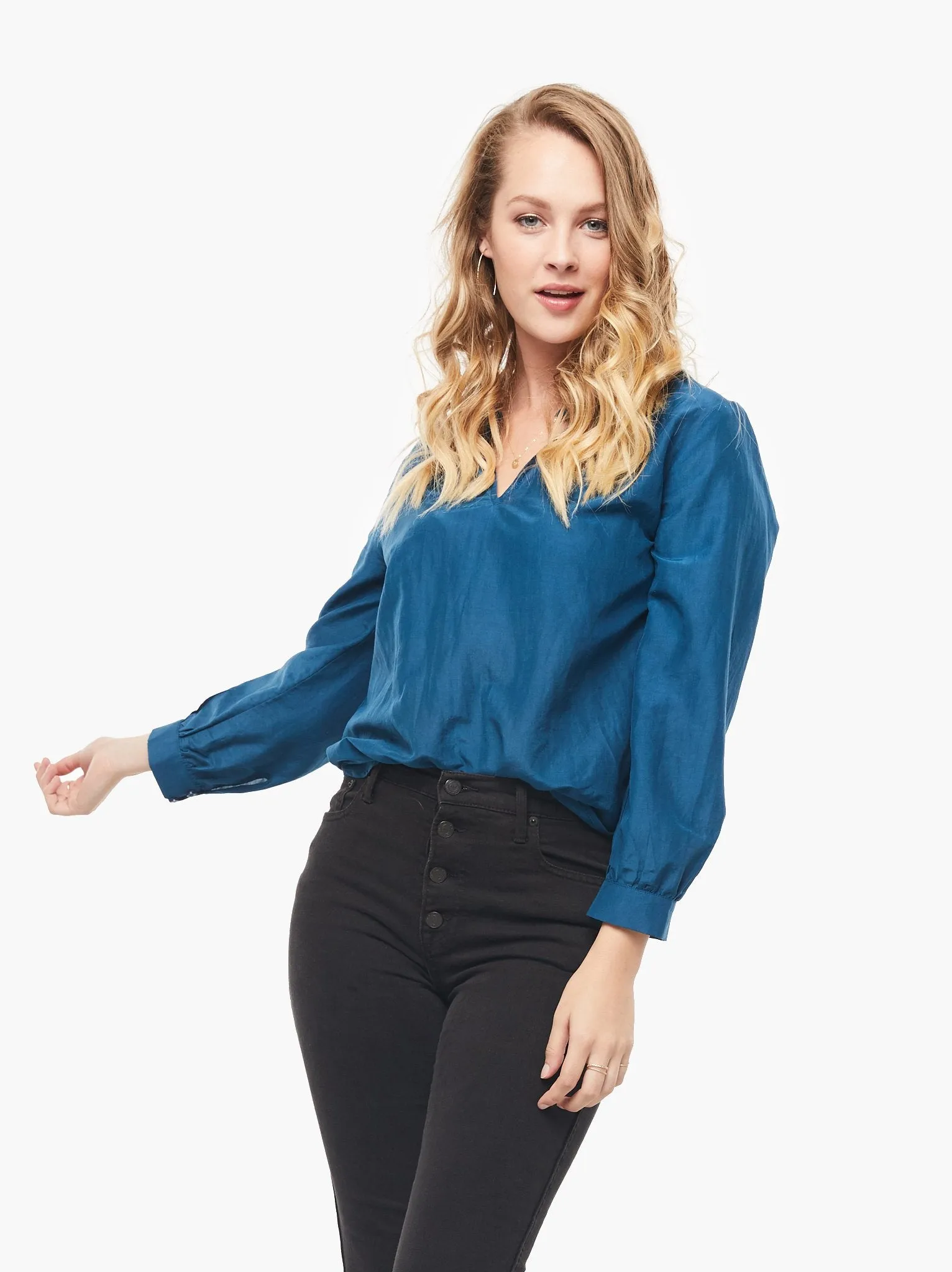 Sylvia Ruffle Neck Blouse