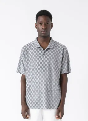 Terry Checker Polo Grey Melange