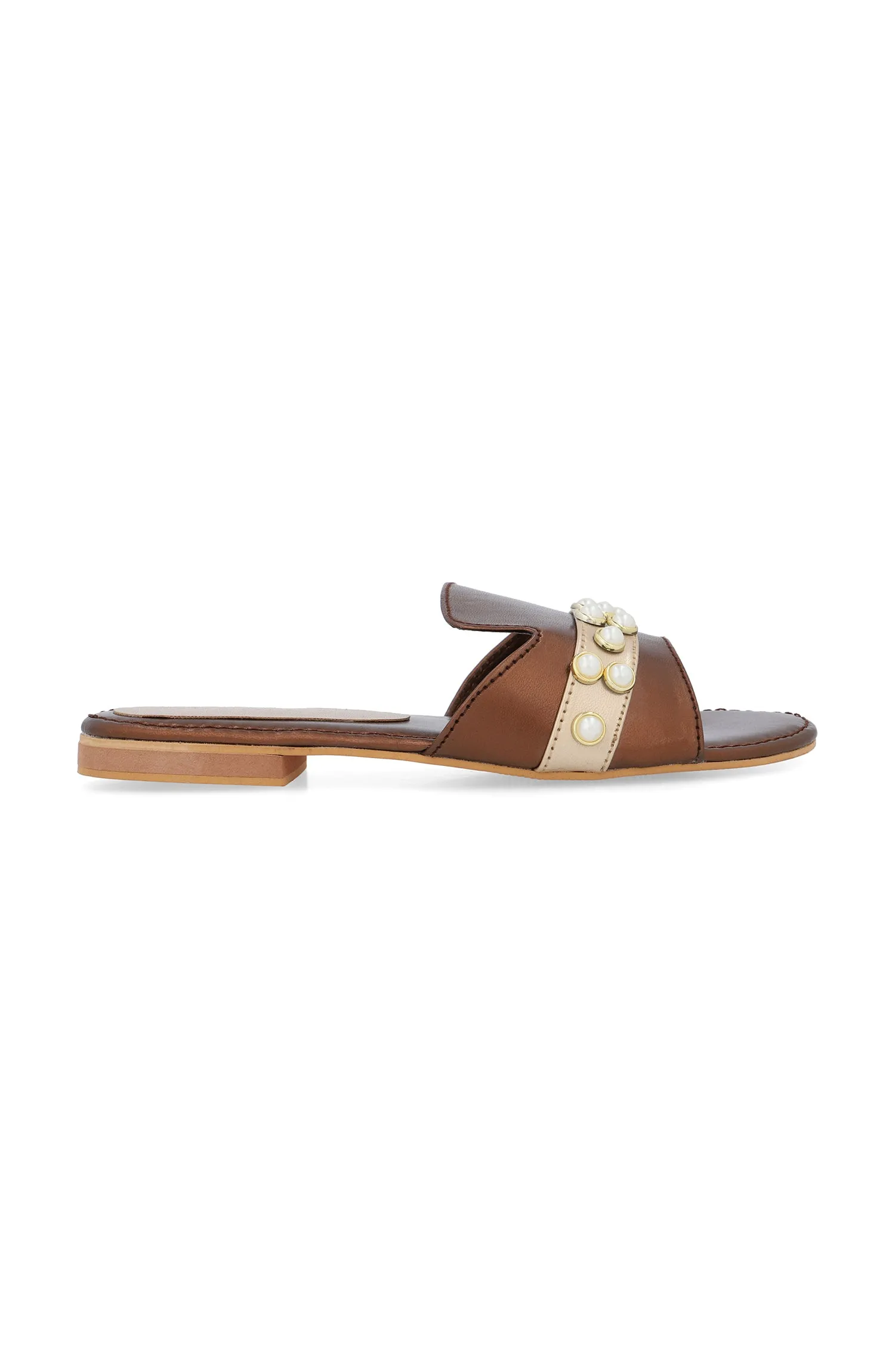Women Slippers -  BROWN (ORFS-70 COPPER)