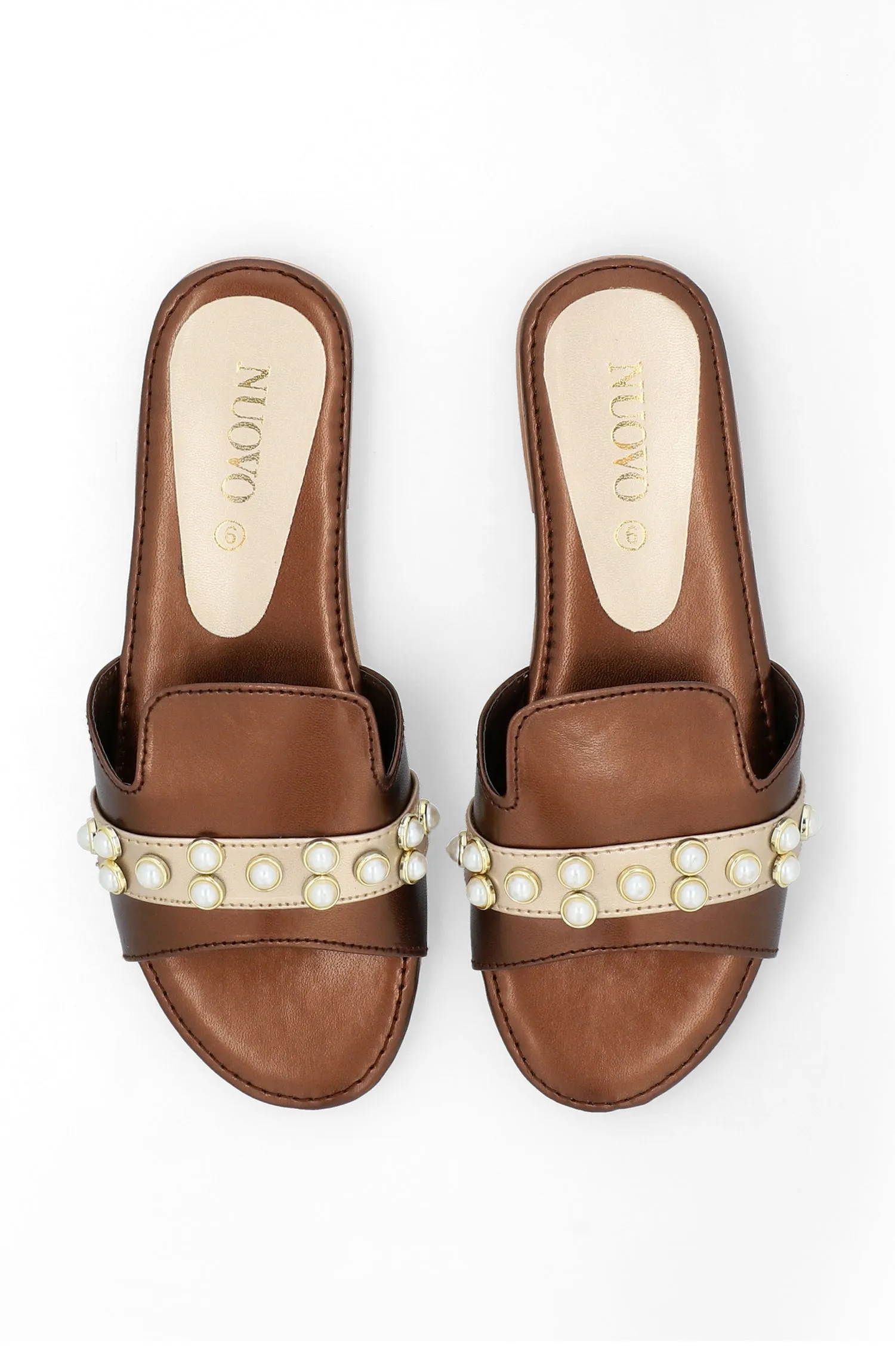 Women Slippers -  BROWN (ORFS-70 COPPER)