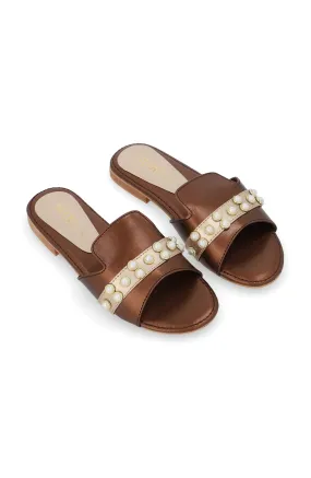 Women Slippers -  BROWN (ORFS-70 COPPER)