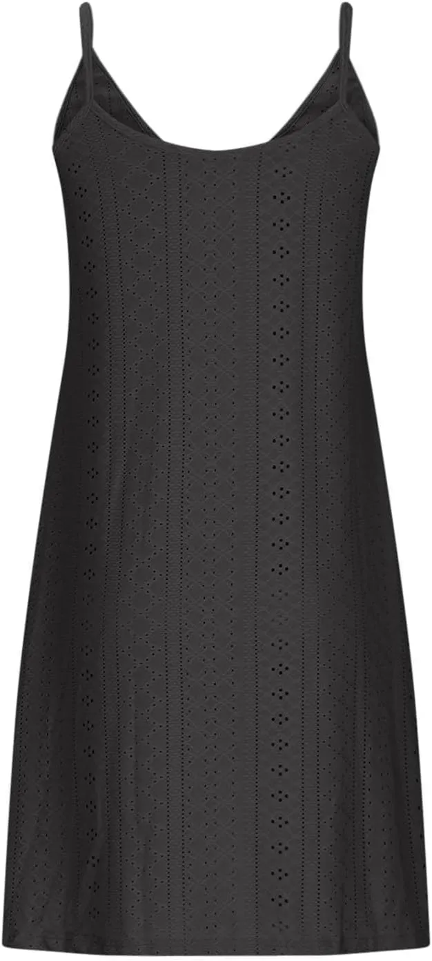Women's Eyelet Maxi Dress V-Neck Casual 2025 Spring Summer Plu Size Elegant Chic Trendy Clothing